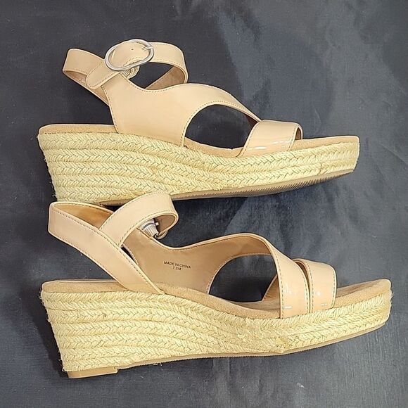 STYLE &CO ANKLE STRAP ADJUSTABLE BUCKLE ROUND TOE SLIP-ON WOMEN"S SANDAL - Picture 8 of 14